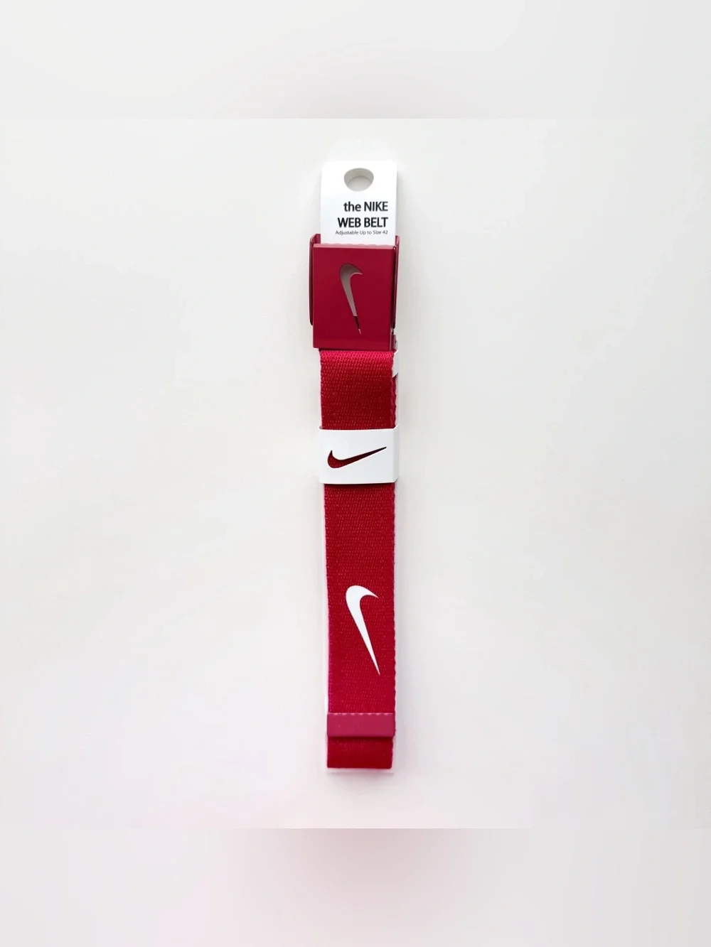 Nike Web Golf Belt Dark Red Belt Buckle Golfing